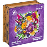 Blooming Bouquet wooden puzzle — size dimensions and comparison
