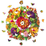 Charming Bouquet wooden puzzle — finished puzzle assembled on table