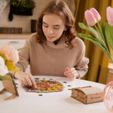 Charming Bouquet wooden puzzle — premium HDF birch alternative laser-cut
