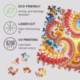 Fractal Immersion wooden brain teaser puzzle — reverse side or hidden design