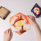 Solar Whale wooden brain teaser puzzle — size dimensions and comparison