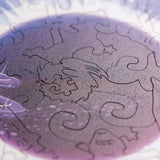 Space Station wooden brain teaser puzzle — in use with hands assembling