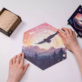 King Bird wooden brain teaser puzzle — size dimensions and comparison