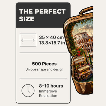 Italy Wooden Puzzle — Travel Case Edition