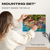 WOOSAIC Italian Riviera Limited Edition wooden travel puzzle — puzzle pieces showing laser-cut shapes