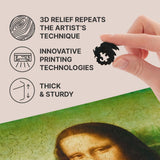 Mona Lisa wooden art puzzle — puzzle pieces showing laser-cut shapes