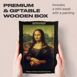 Mona Lisa wooden art puzzle — reverse side hidden design