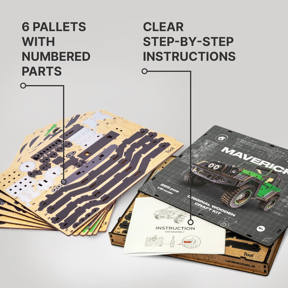 Maverick Green Puzzle wooden puzzle — designer gift box and packaging