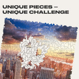 New York City wooden travel puzzle — close-up of HDF wooden puzzle pieces