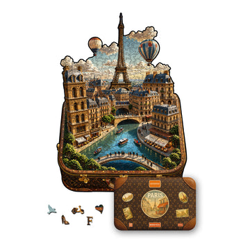Paris Wooden Puzzle — Travel Case Edition