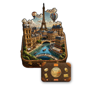 Paris Wooden Puzzle — Travel Case Edition