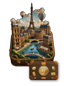 Paris Wooden Puzzle — Travel Case Edition