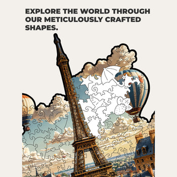 Paris Wooden Puzzle — Travel Case Edition