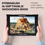 Tower of Babel wooden art puzzle — reverse side hidden design