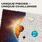 WOOSAIC Planet Earth Limited Edition wooden map puzzle — close-up of HDF wooden puzzle pieces
