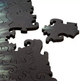 Raccoon Bandit wooden art puzzle — designer gift box and packaging