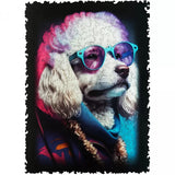 Sir Poodle wooden puzzle — front view with vivid artwork