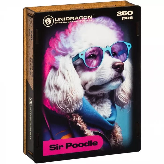 Sir Poodle wooden puzzle — reverse side hidden design