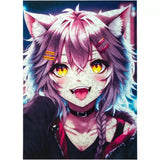 Neko Chan wooden puzzle — front view with vivid artwork