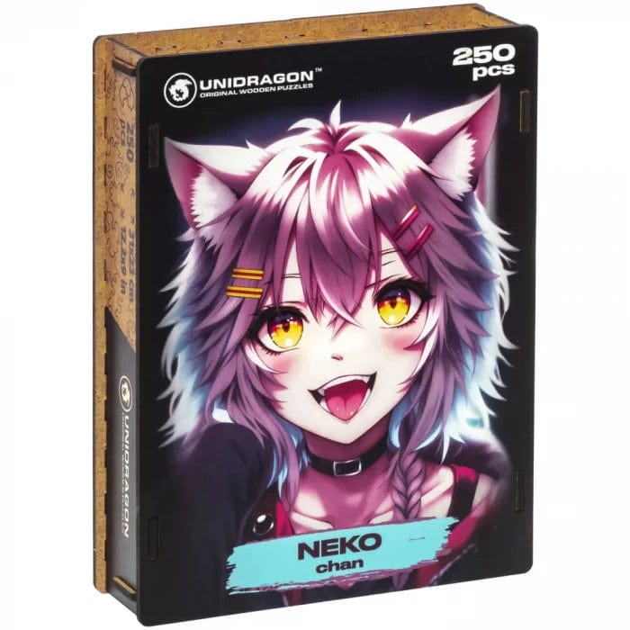 Neko Chan wooden puzzle — reverse side hidden design