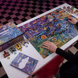 Quezzle Space Adventures Quezzle wooden quest puzzle — close-up of HDF wooden puzzle pieces