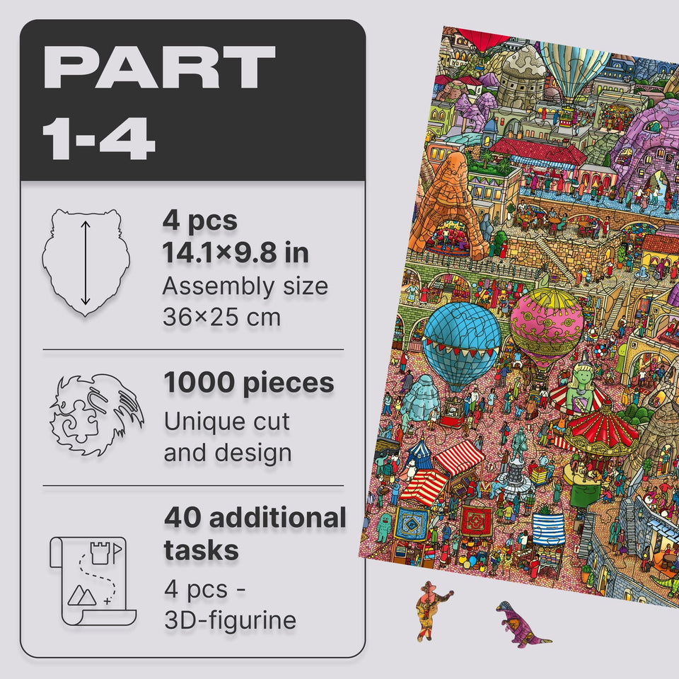 Quezzle Amazing Cappadocia Quezzle Wooden Quest Puzz – Unidragon US