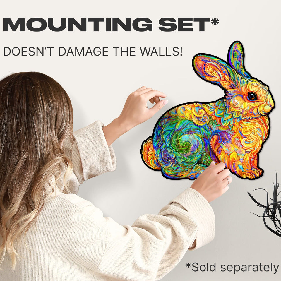 Precious Rabbit wooden puzzle — designer gift box and packaging