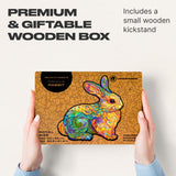 Precious Rabbit wooden puzzle — puzzle pieces showing laser-cut shapes