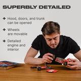 Stallion GT Red Puzzle wooden car puzzle — finished puzzle assembled on table