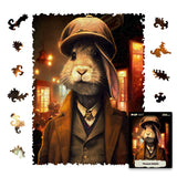 Thomas Rabbit wooden puzzle — front view with vivid artwork