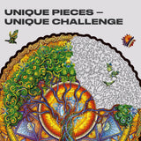 Mandala Tree of Life mandala wooden puzzle — close-up of HDF wooden puzzle pieces