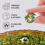 Mandala Tree of Life mandala wooden puzzle — finished puzzle assembled on table