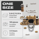 Camera Unimar wooden puzzle — close-up of HDF wooden puzzle pieces