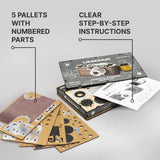 Camera Unimar wooden puzzle — designer gift box and packaging