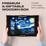 Starry Night wooden art puzzle — reverse side hidden design