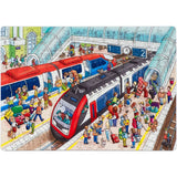 Station City wooden art puzzle — front view with vivid artwork