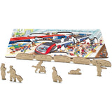 Station City wooden art puzzle — designer gift box and packaging
