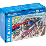 Station City wooden art puzzle — reverse side hidden design