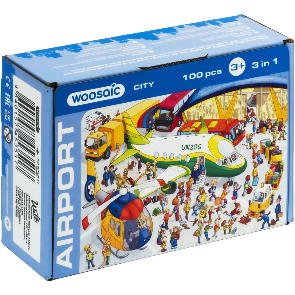 Airoport City wooden art puzzle — reverse side or hidden design