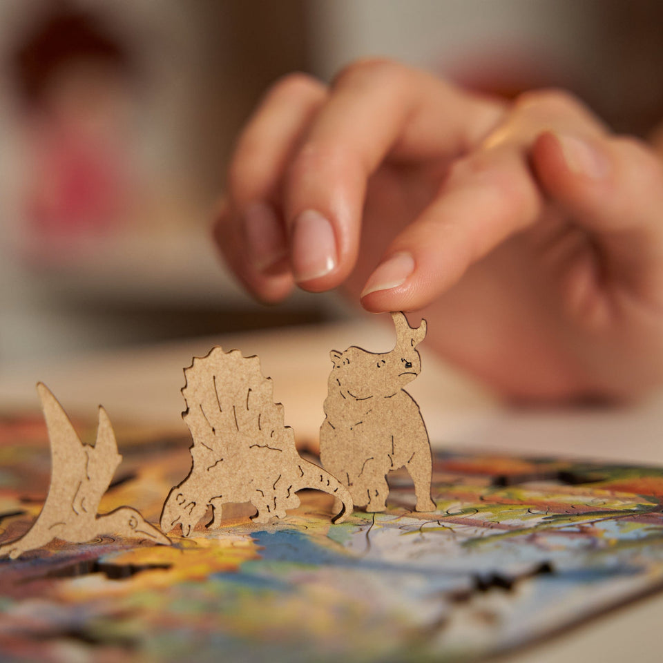 Triceratops wooden dinosaur puzzle for kids — view 18