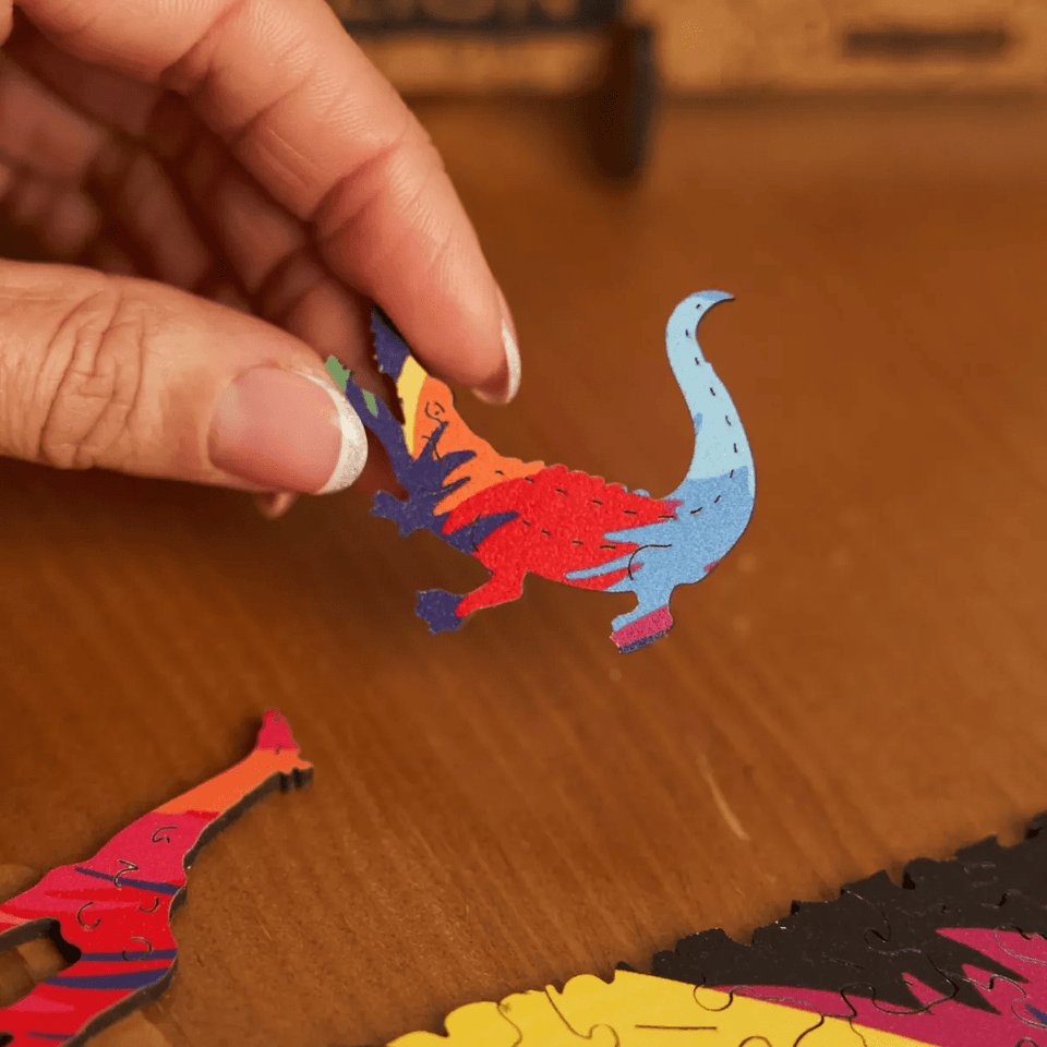 Hologram Lion wooden animal puzzle — view 15