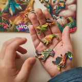 Tyrannosaurus Rex wooden dinosaur puzzle for kids — reverse side hidden design