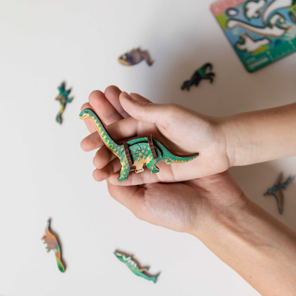 Diplodocus wooden dinosaur puzzle for kids — view 14