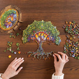 Mandala Tree of Life mandala wooden puzzle — size dimensions and comparison