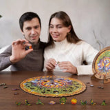 Mandala Tree of Life mandala wooden puzzle — reverse side hidden design
