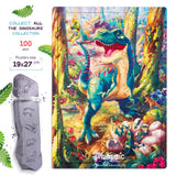 Tyrannosaurus Rex wooden dinosaur puzzle for kids — designer gift box and packaging