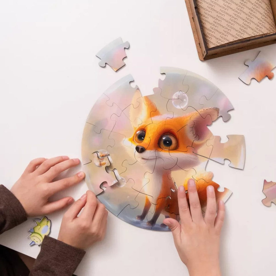 Fox Bubblezz Bubblezz wooden puzzle — size dimensions and comparison