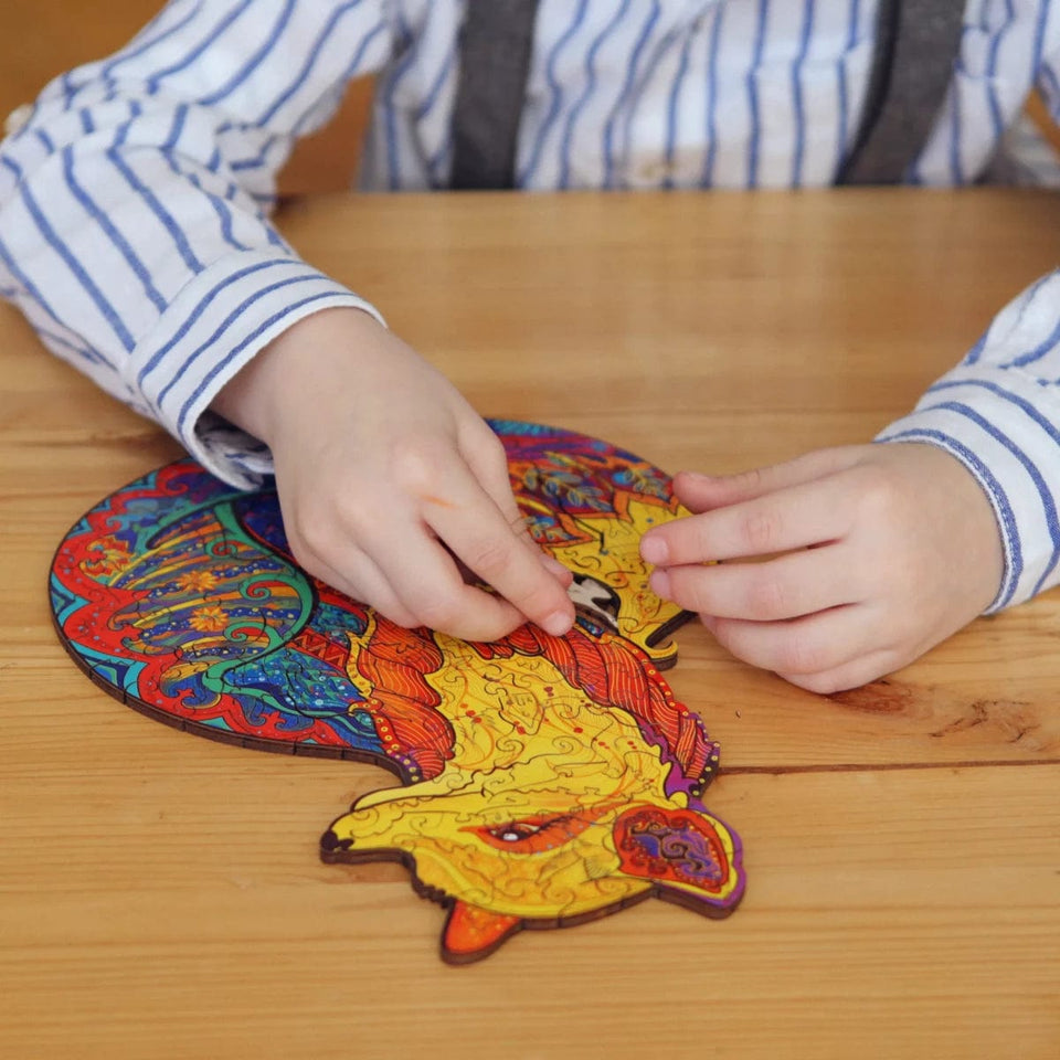 Alluring Fox wooden puzzle with animal-shaped pieces and vivid artwork — image 9