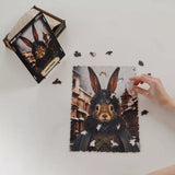 Count Rabbit wooden animal puzzle — size dimensions and comparison