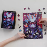 Cyber Rabbit wooden animal puzzle — size dimensions and comparison